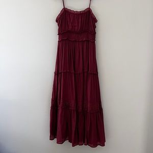 NWT HYFVE Maroon Spaghetti Strap Dress Size Medium